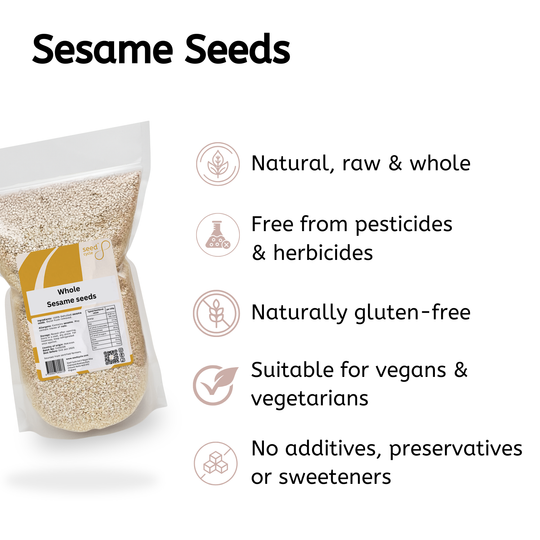 Whole Sesame Seeds Hulled (Seed Cycling Phase 2)