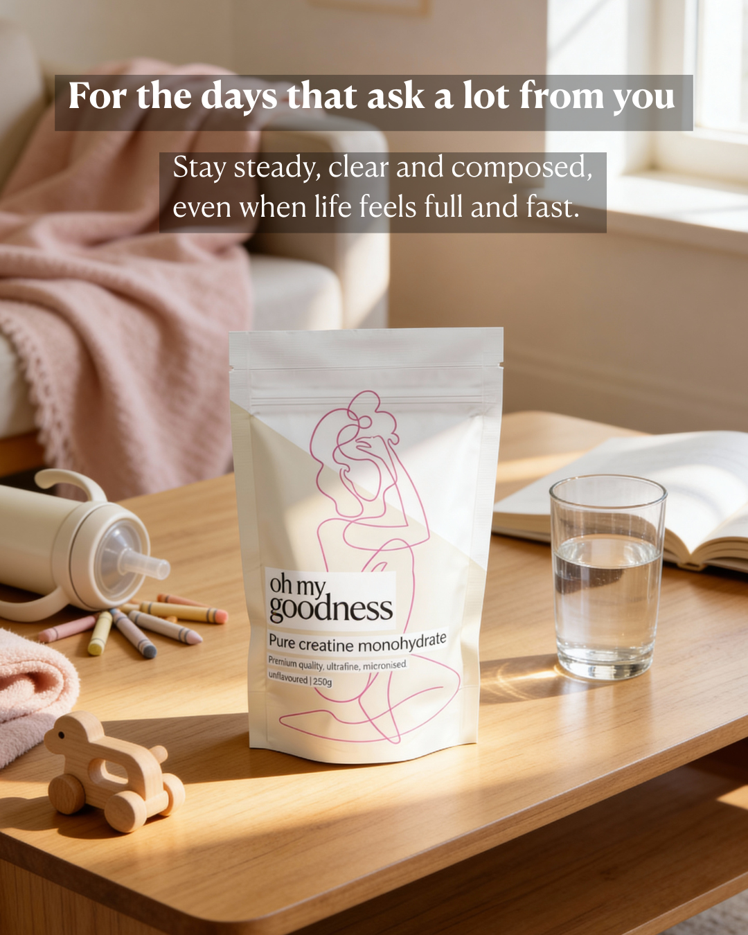 Pure Creatine Monohydrate (Unflavoured, No Fillers)