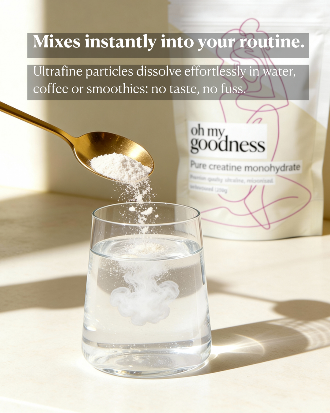 Pure Creatine Monohydrate (Unflavoured, No Fillers)