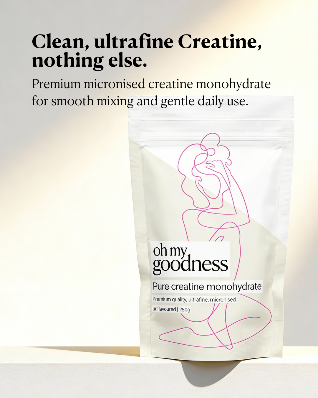 Pure Creatine Monohydrate (Unflavoured, No Fillers)